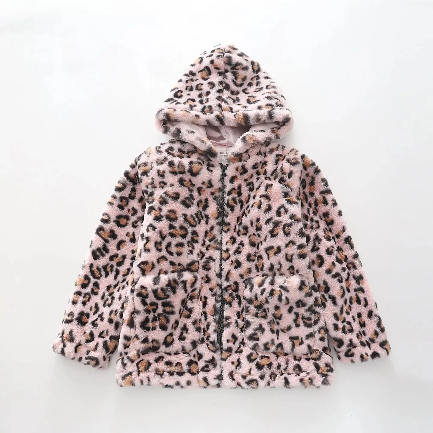 Animal Print Faux Fur Hooded Jacket