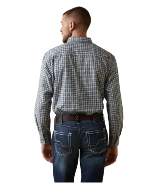 Ariat Mens FR Plaid Featherlight Work Long Sleeve Shirt Style 10043545