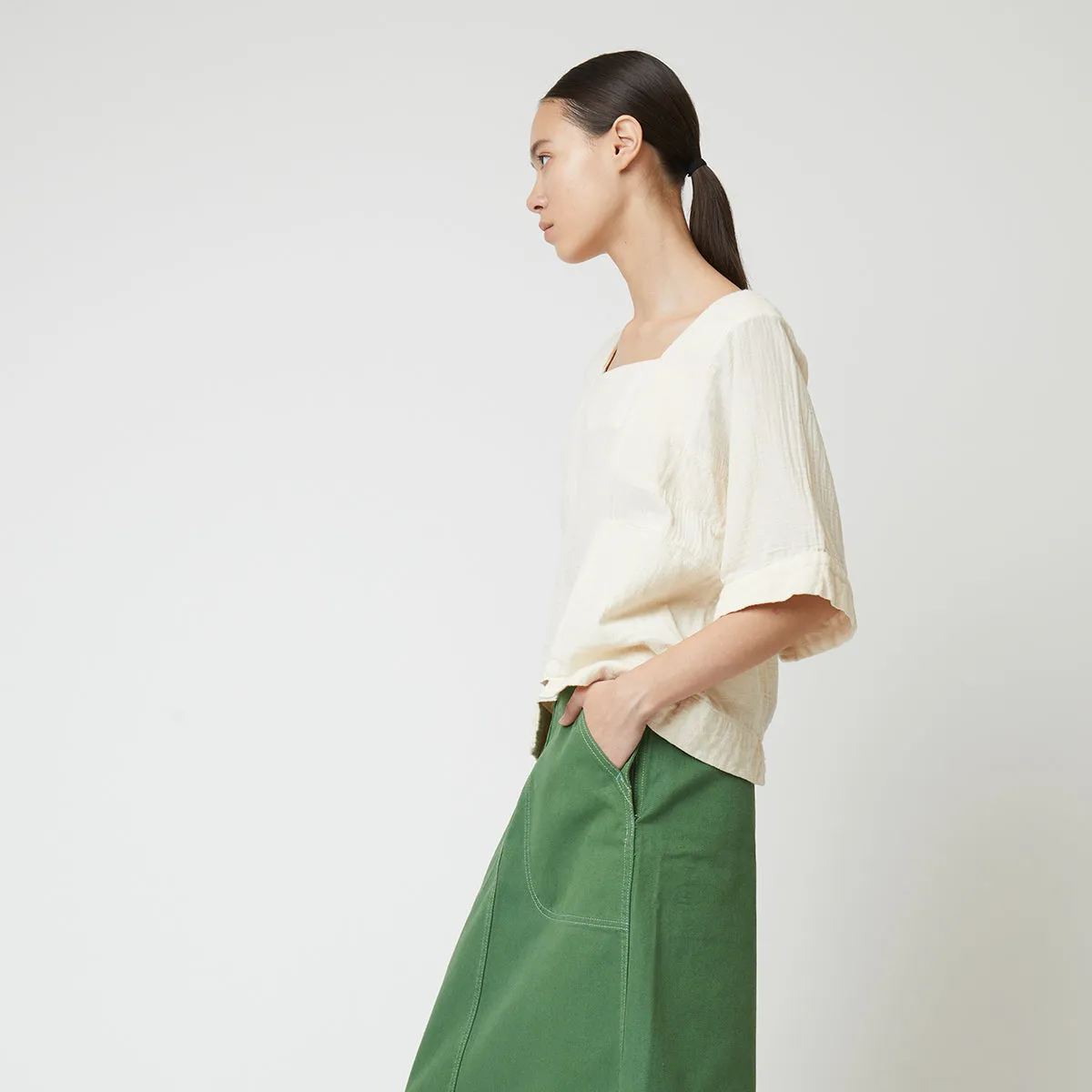 Atelier Delphine Block Top in Crinkled Cotton