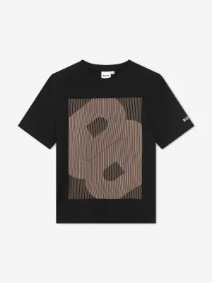 BOSS Boys Double B Logo T-Shirt in Black