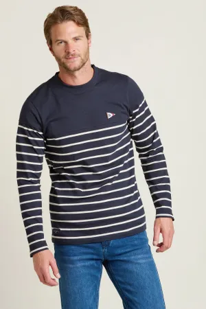 Brakeburn M Navy Long Sleeve Stripe T-Shirt