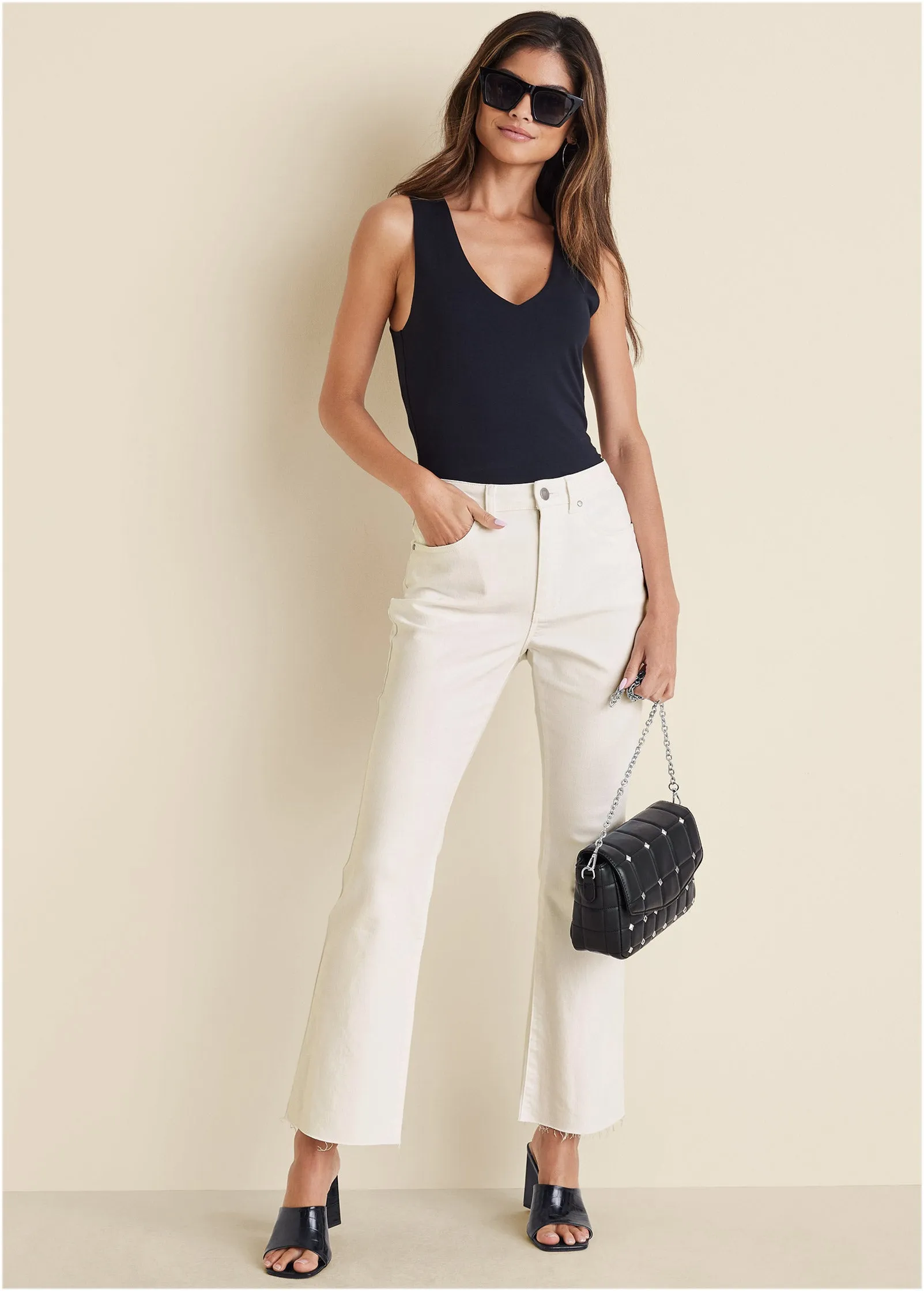 Brigitte Kick Flare Jeans - Off White
