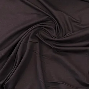 Brown Cotton Rib Knit Fabric