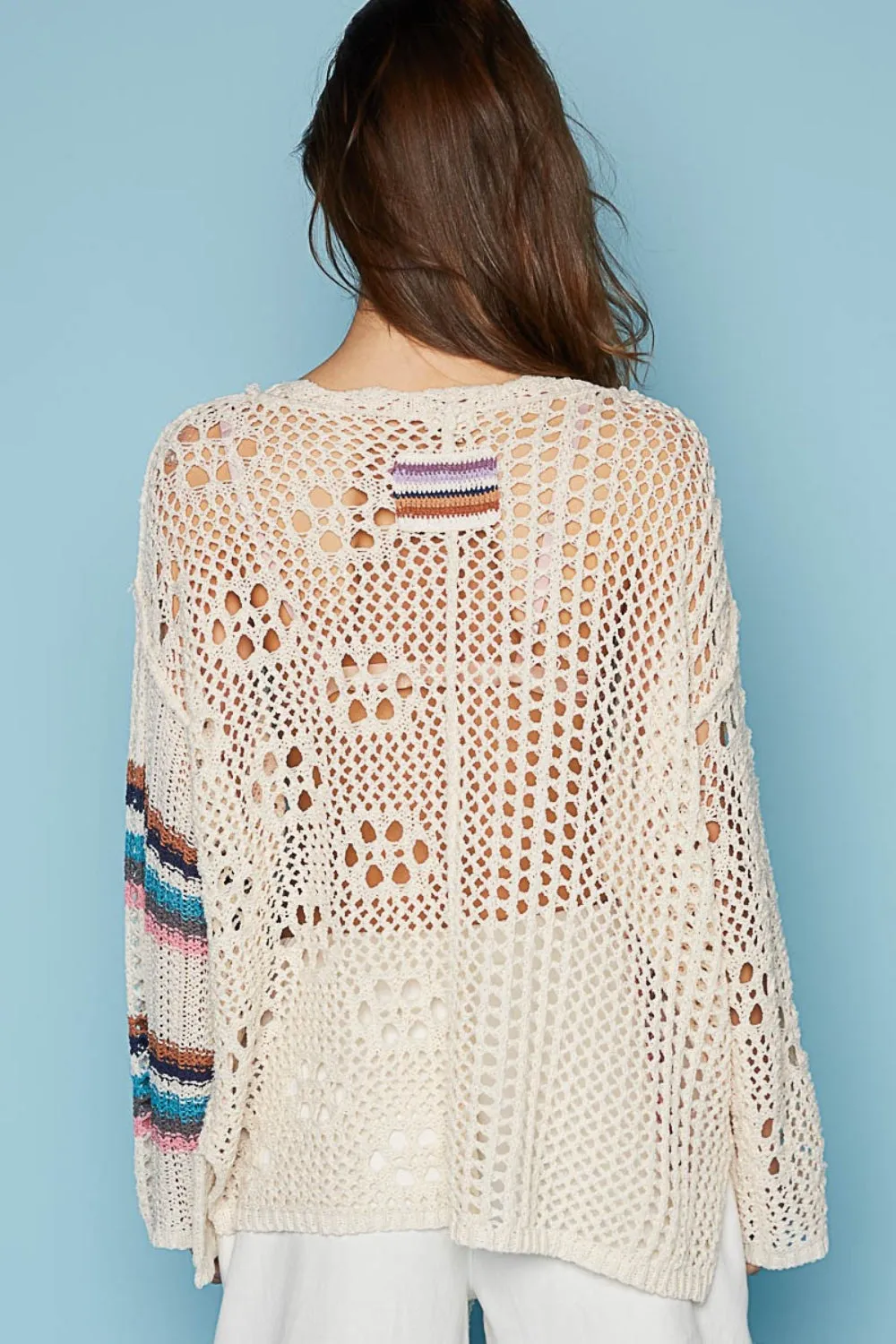 Colleen - Striped Long Sleeve Knit Cover Up - Exclusively Online