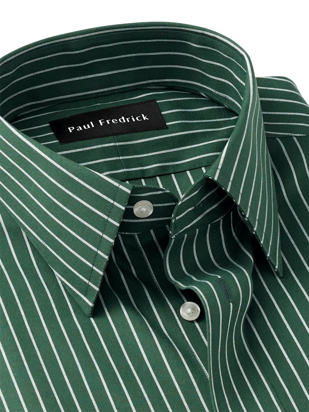 Comfort Stretch Non-Iron Stripe Dress Shirt - Green
