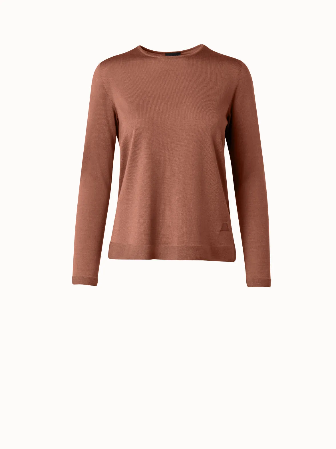 Crew Neck Cashmere Silk Sweater