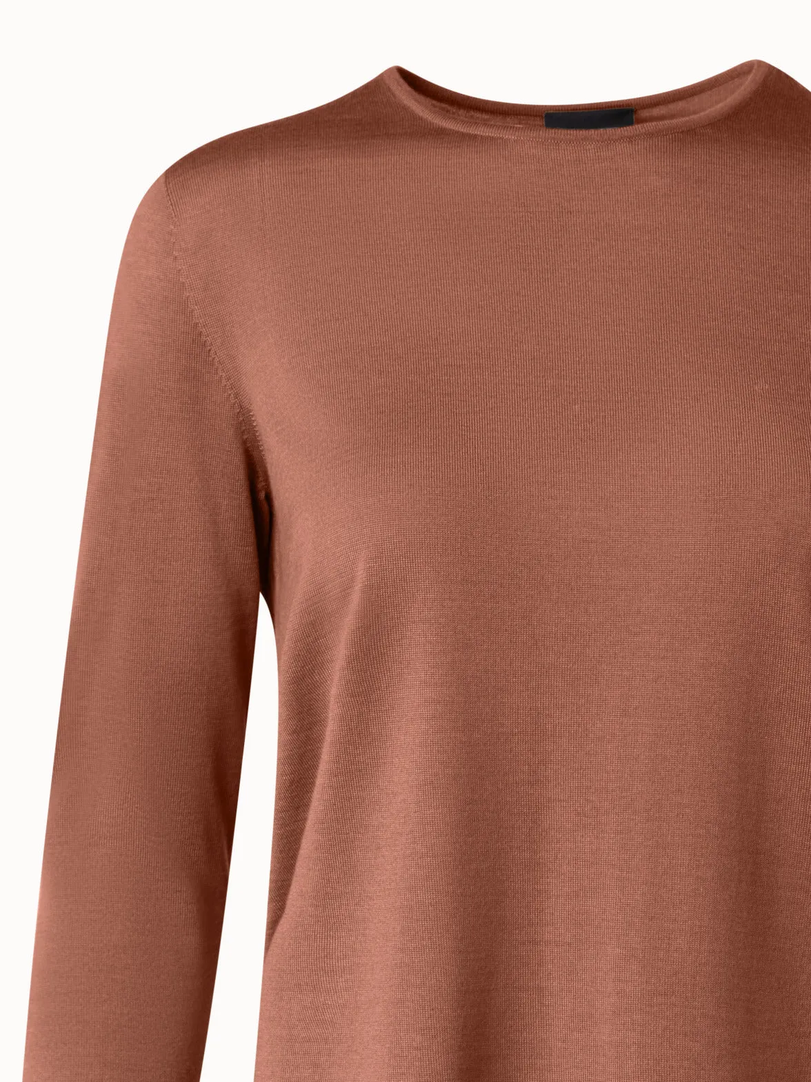 Crew Neck Cashmere Silk Sweater