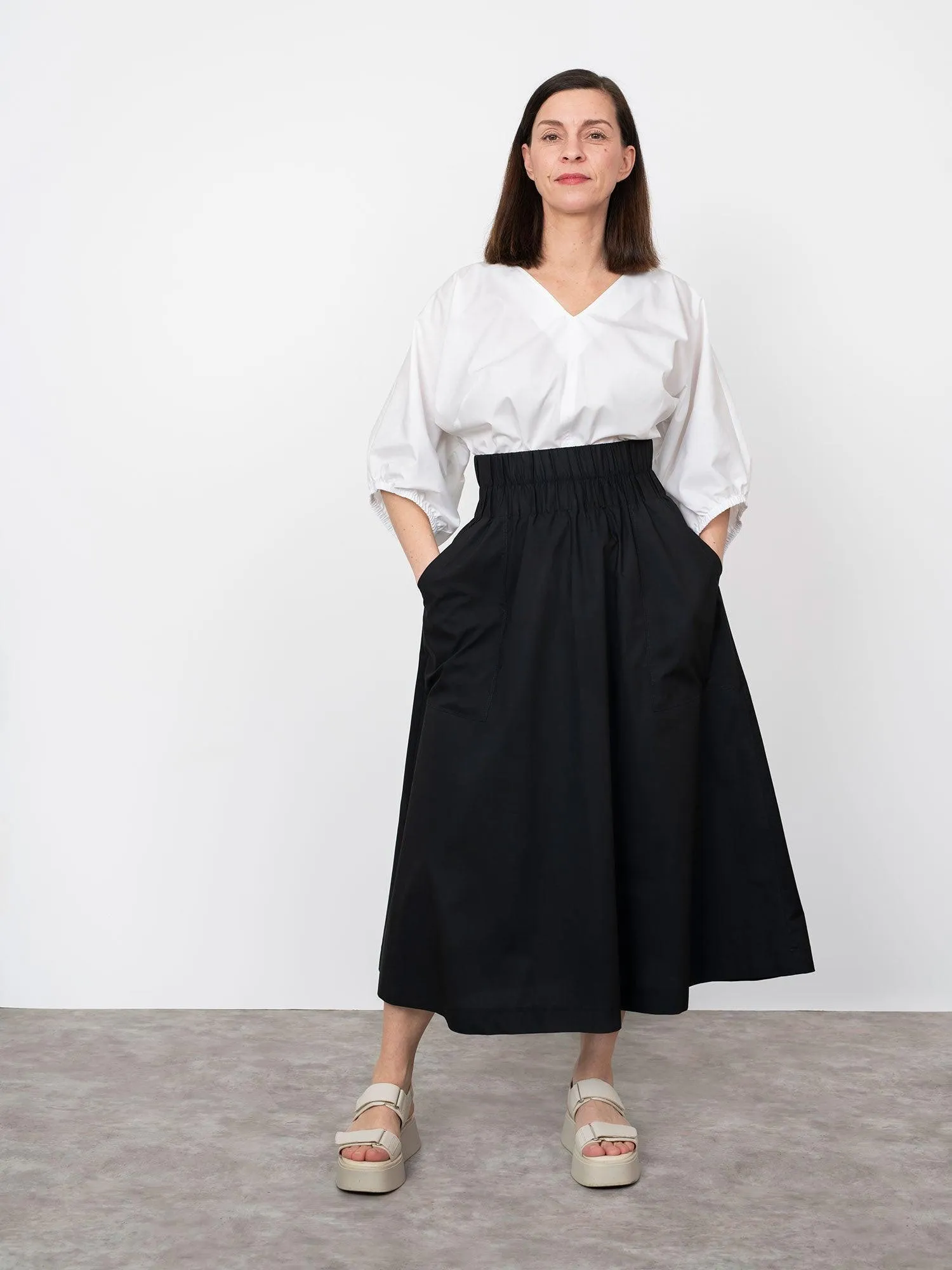 ELASTIC WAIST MAXI SKIRT PATTERN