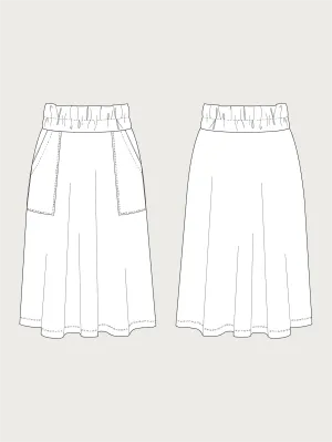 ELASTIC WAIST MAXI SKIRT PATTERN