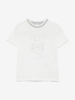 Eleventy Boys Around The World T-Shirt in Ivory