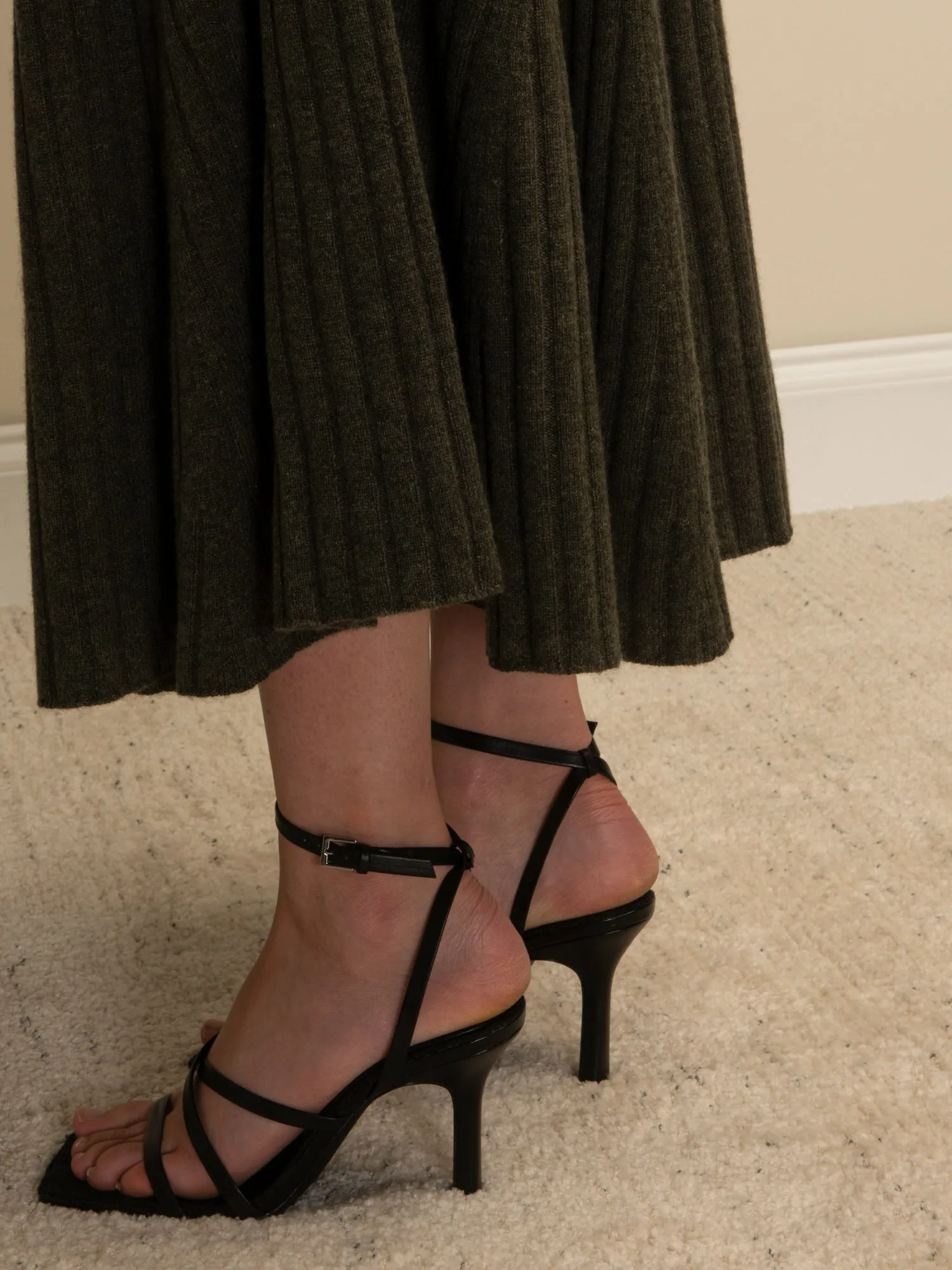 Flared Rib Skirt_Military