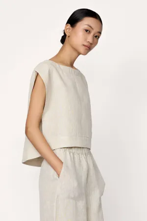 Hi-Low Top - Natural Linen