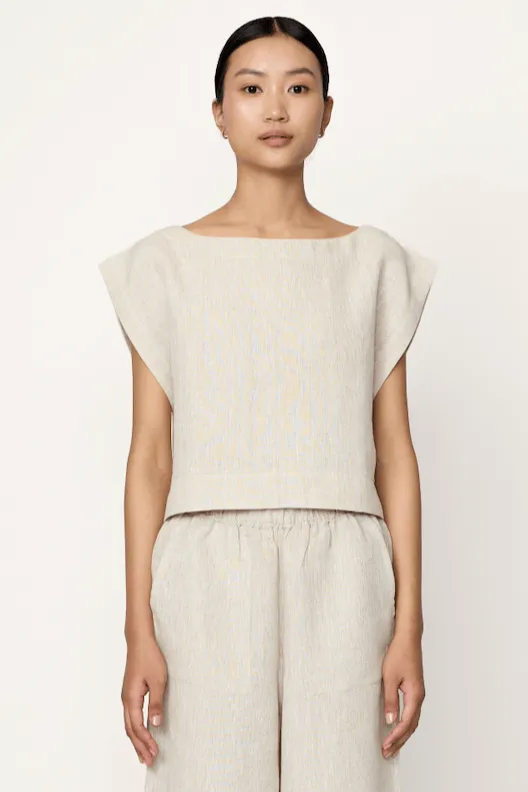 Hi-Low Top - Natural Linen