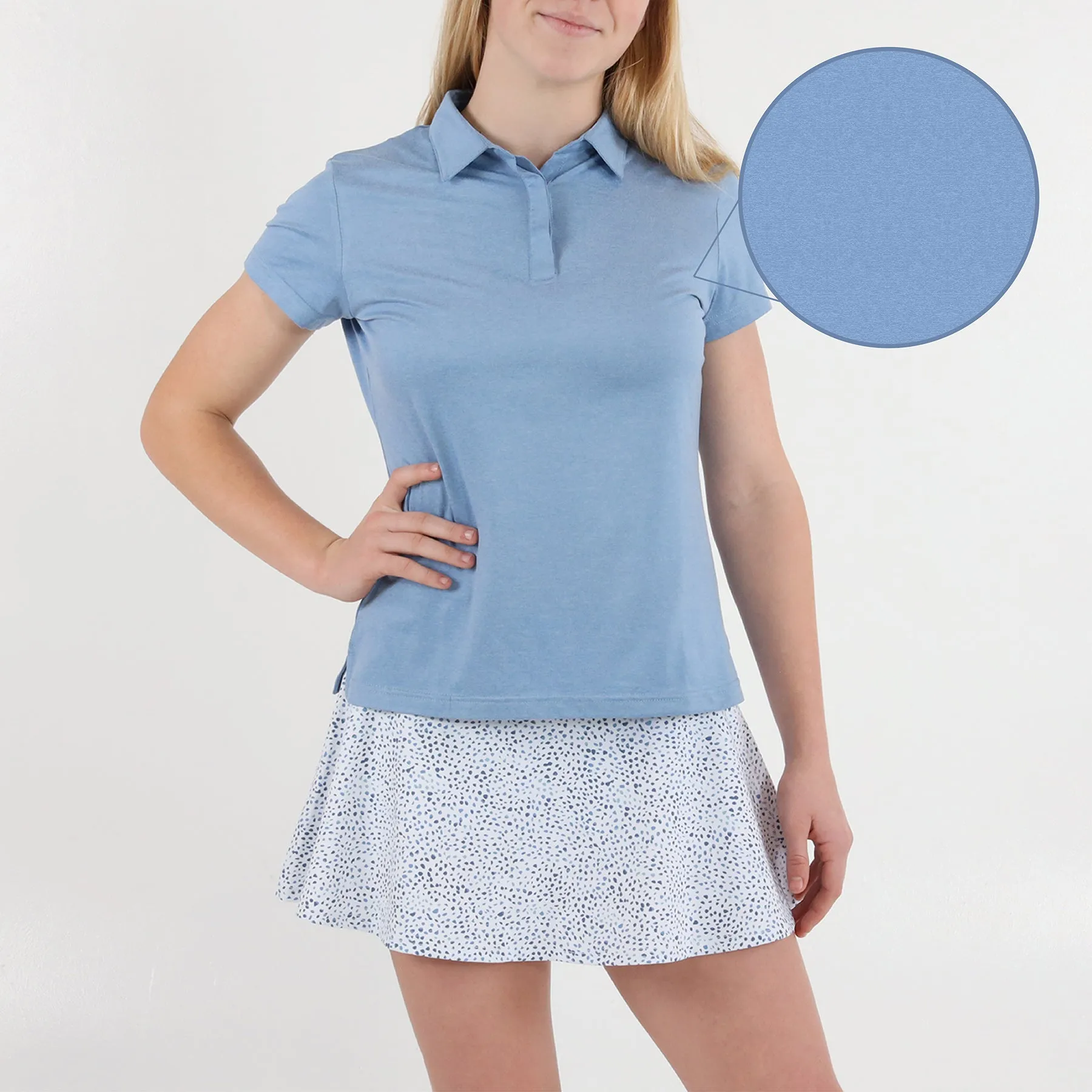 Lady Gamer Polo - Ashleigh Blue Heather