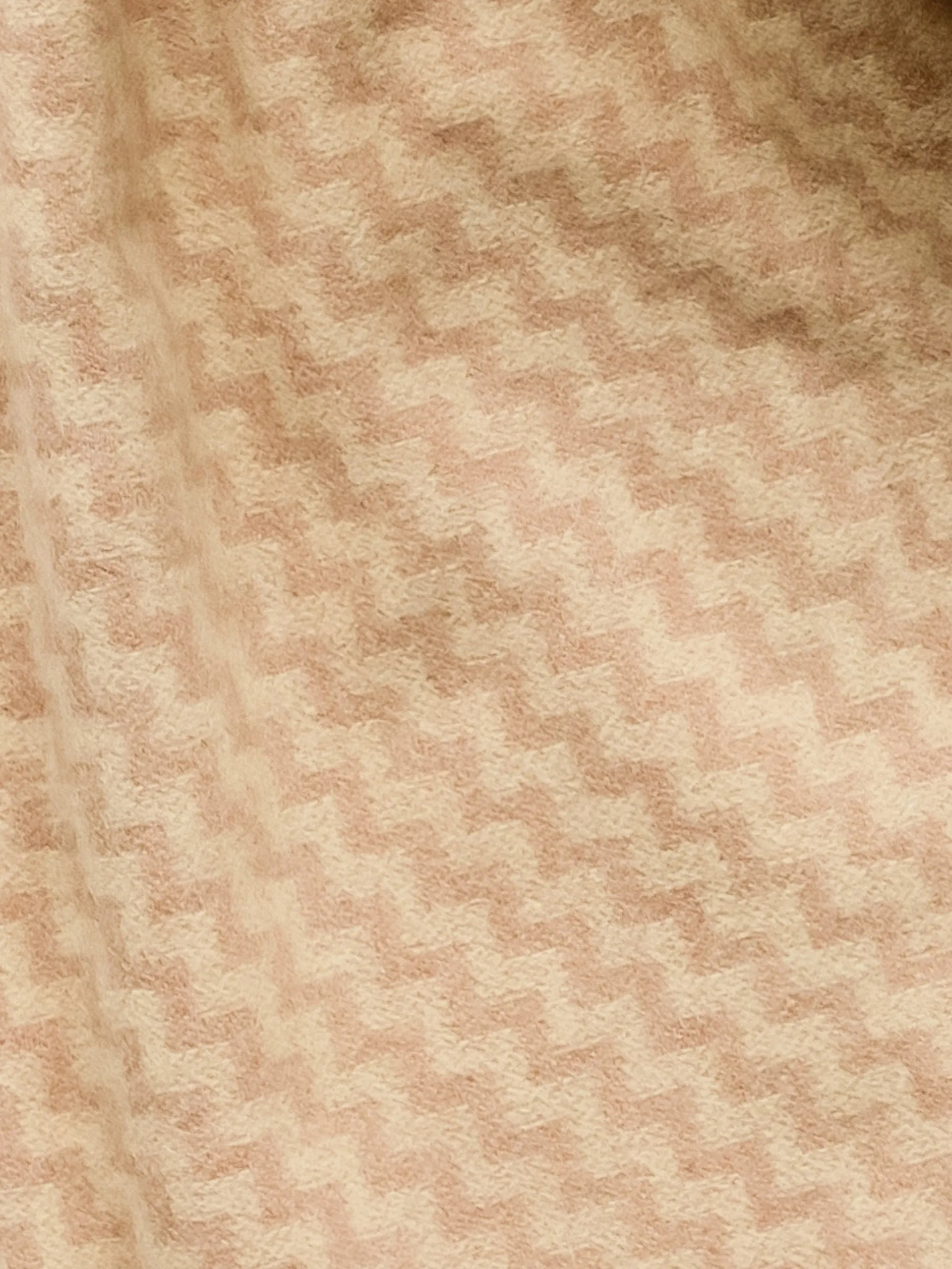 Lambswool oversized scarf in buttermilk chevron