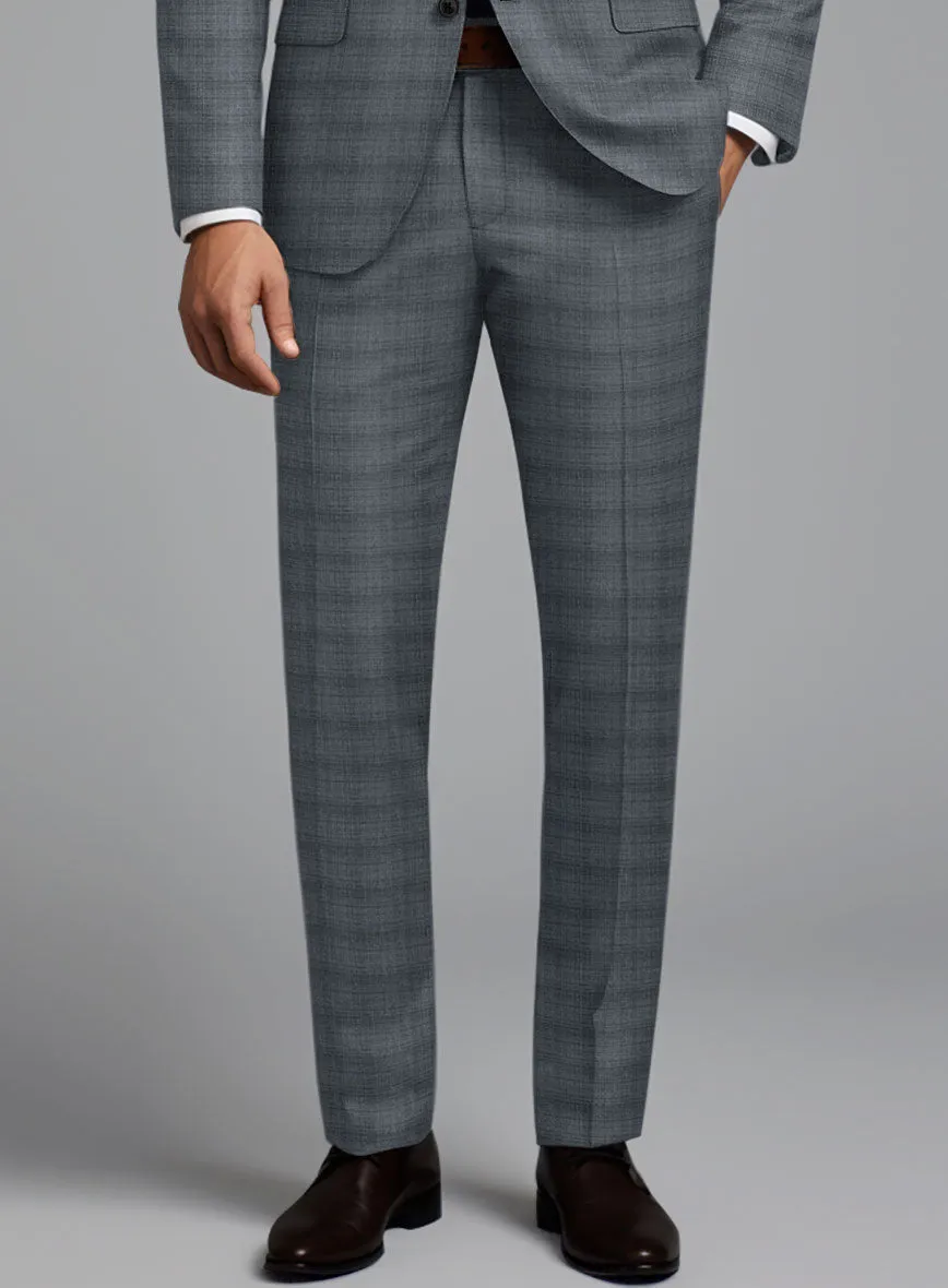 London Loom Blue Bruna Wool Silk Linen Pants