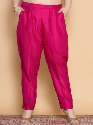 Magenta Silk Pants