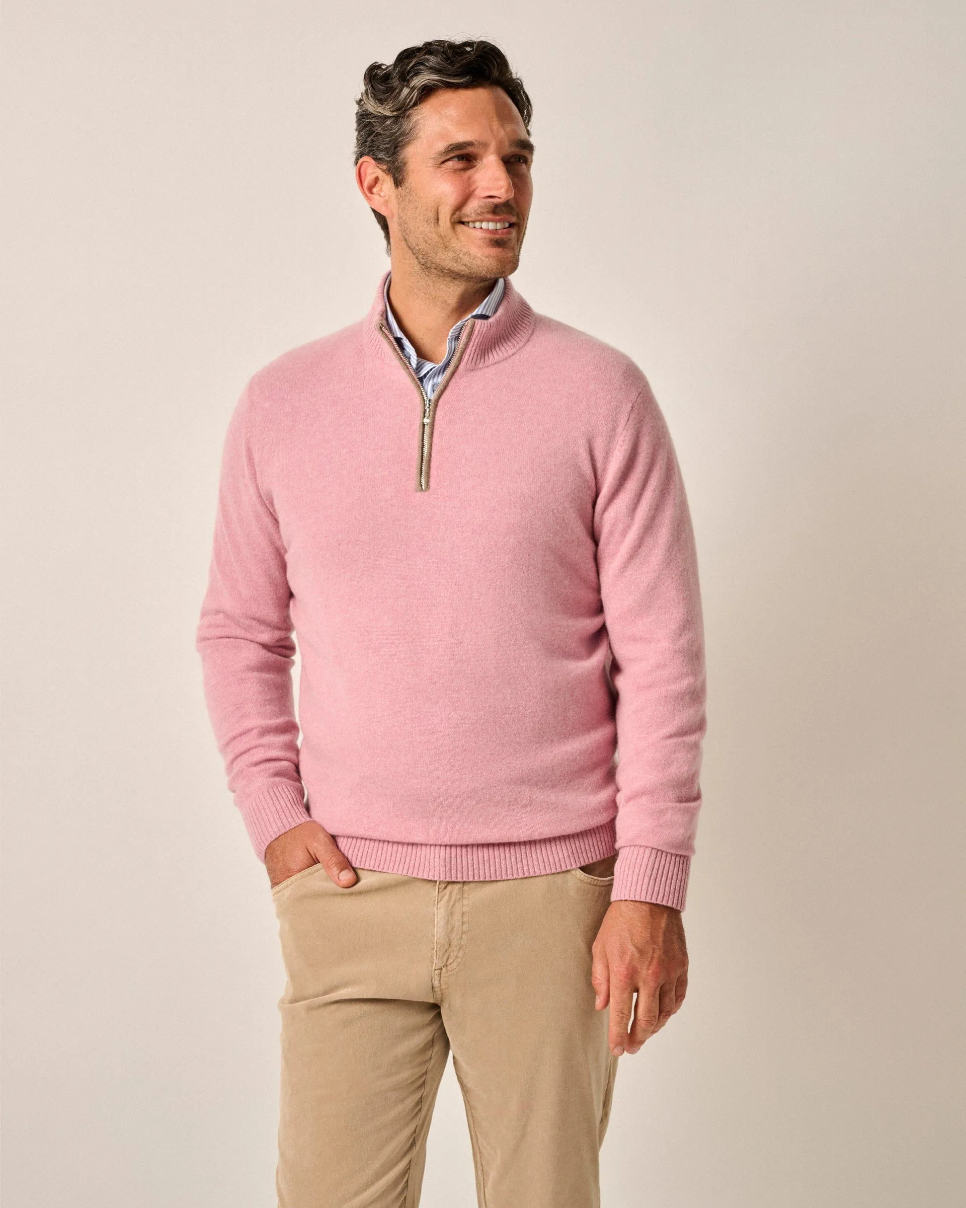 Mayfair Cashmere Quarter Zip Sweater