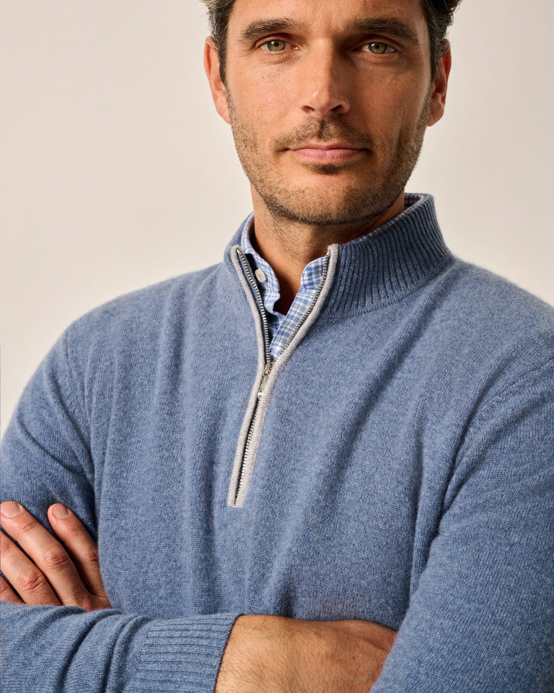 Mayfair Cashmere Quarter Zip Sweater