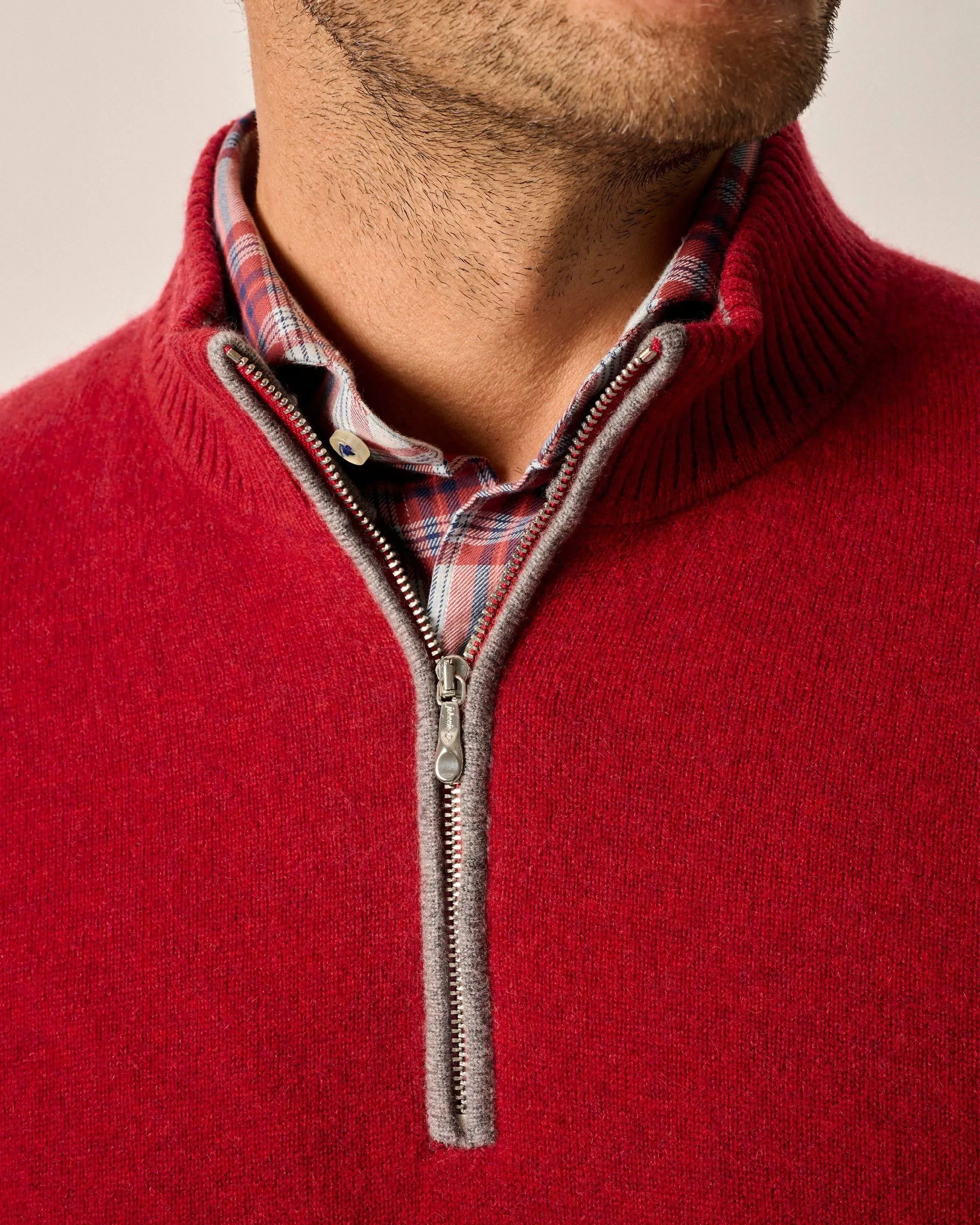 Mayfair Cashmere Quarter Zip Sweater