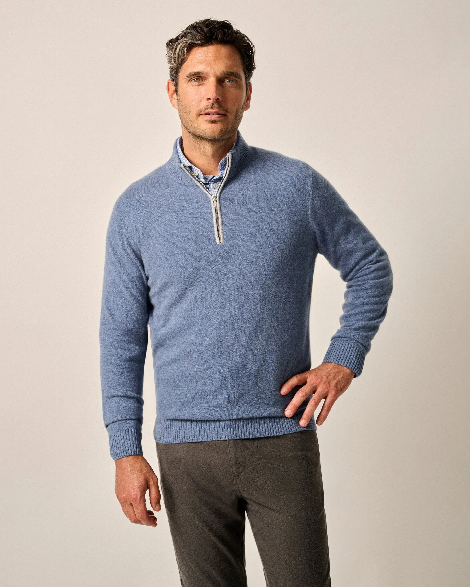 Mayfair Cashmere Quarter Zip Sweater
