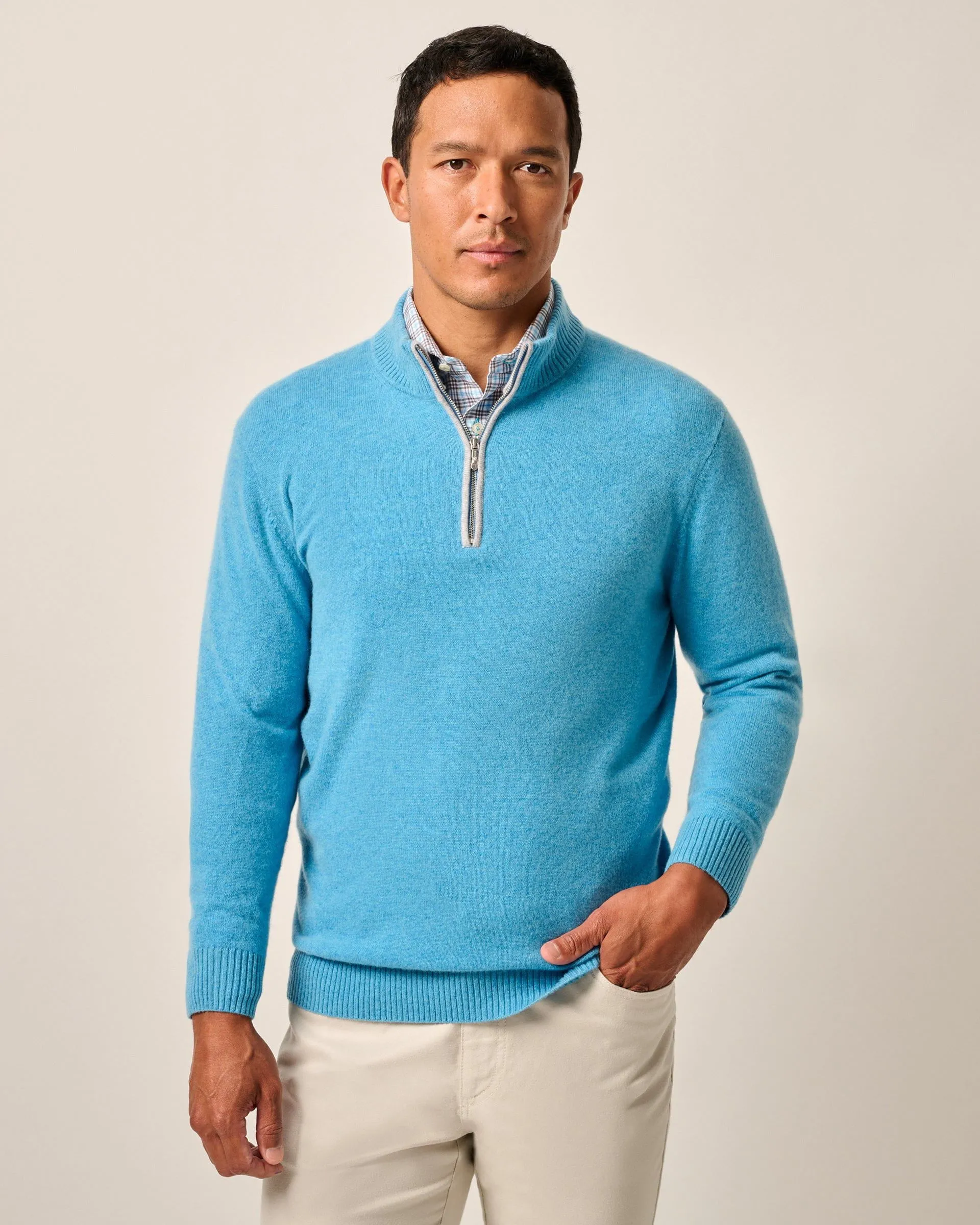 Mayfair Cashmere Quarter Zip Sweater