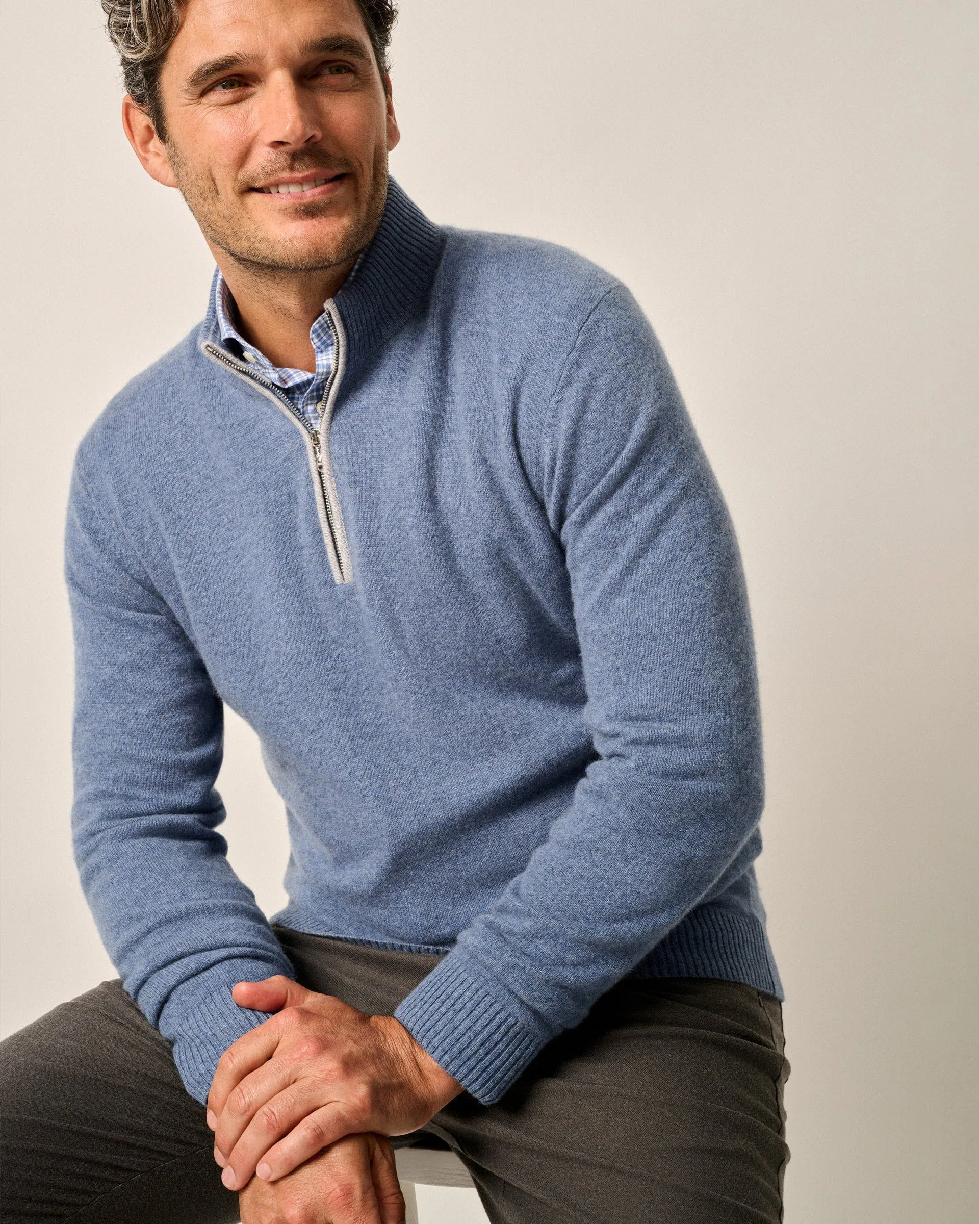 Mayfair Cashmere Quarter Zip Sweater