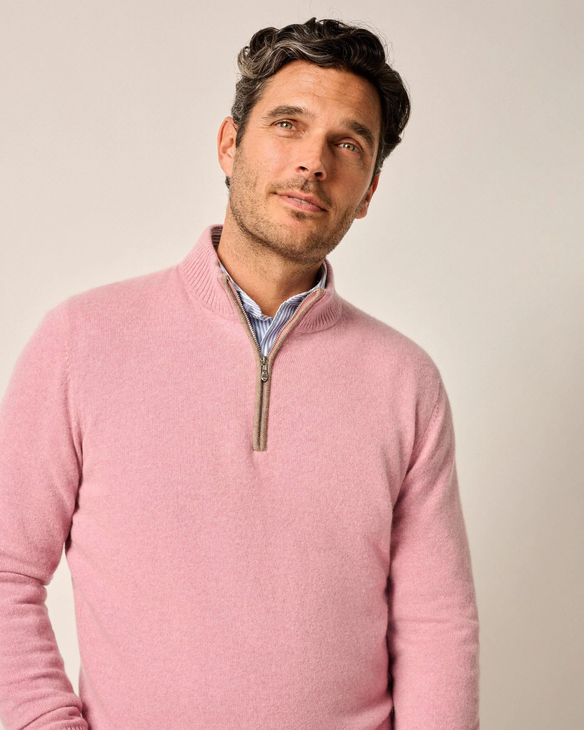 Mayfair Cashmere Quarter Zip Sweater