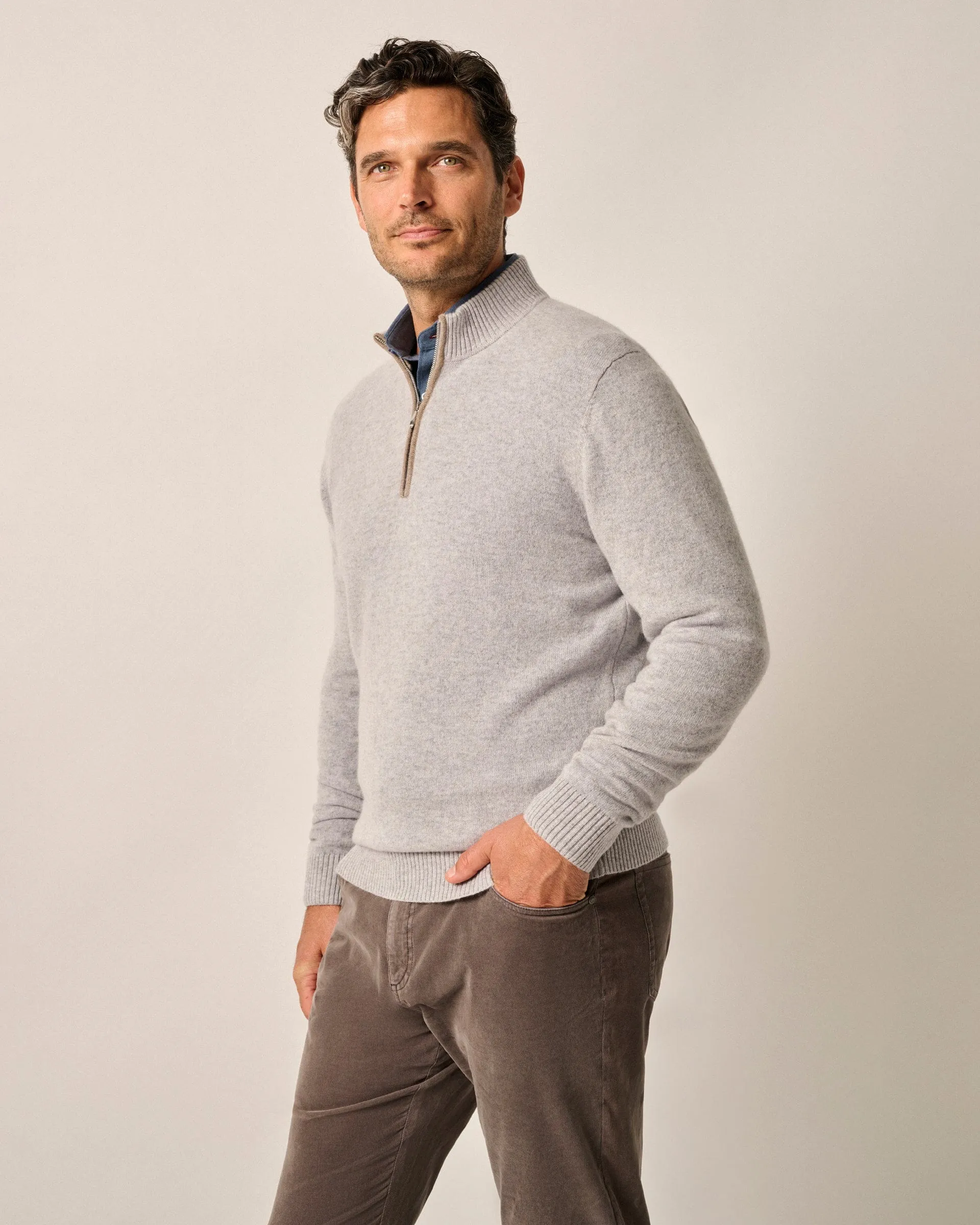 Mayfair Cashmere Quarter Zip Sweater