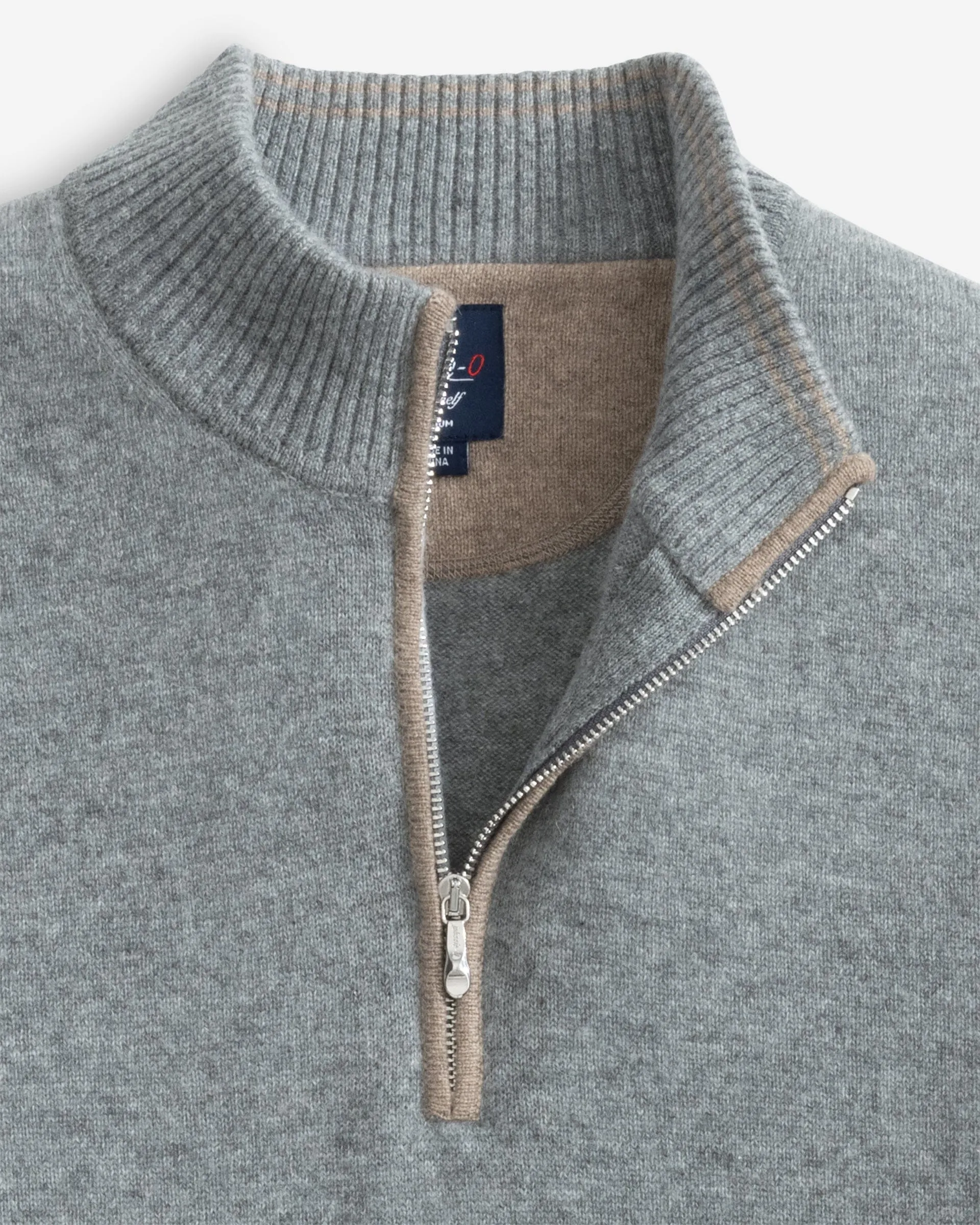 Mayfair Cashmere Quarter Zip Sweater