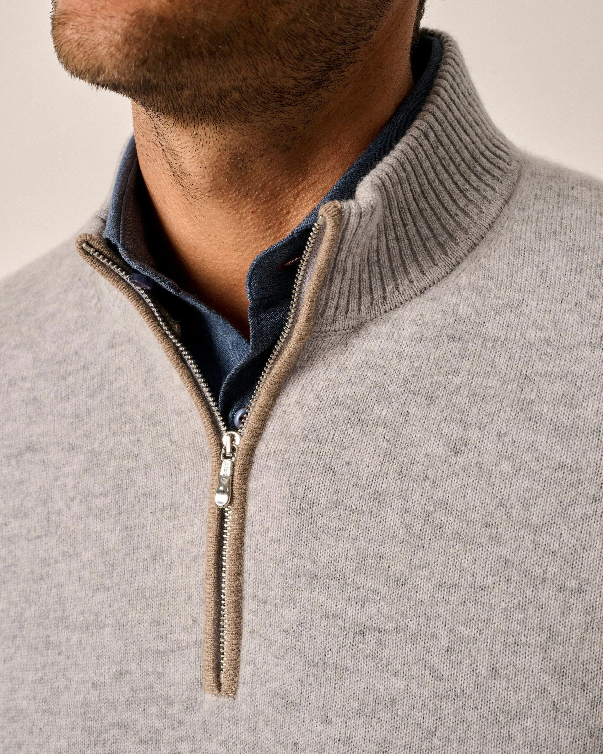 Mayfair Cashmere Quarter Zip Sweater