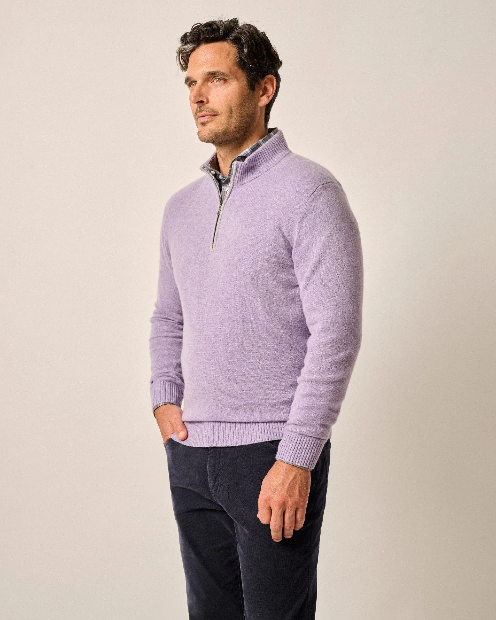 Mayfair Cashmere Quarter Zip Sweater
