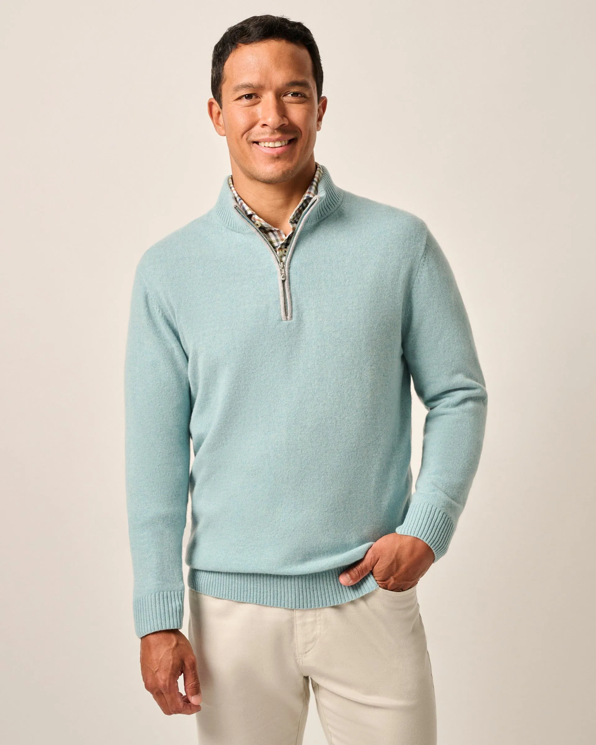 Mayfair Cashmere Quarter Zip Sweater