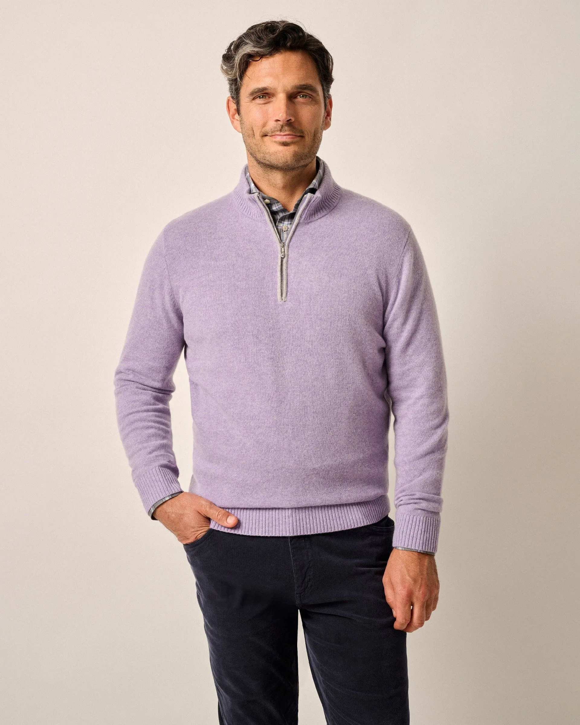 Mayfair Cashmere Quarter Zip Sweater