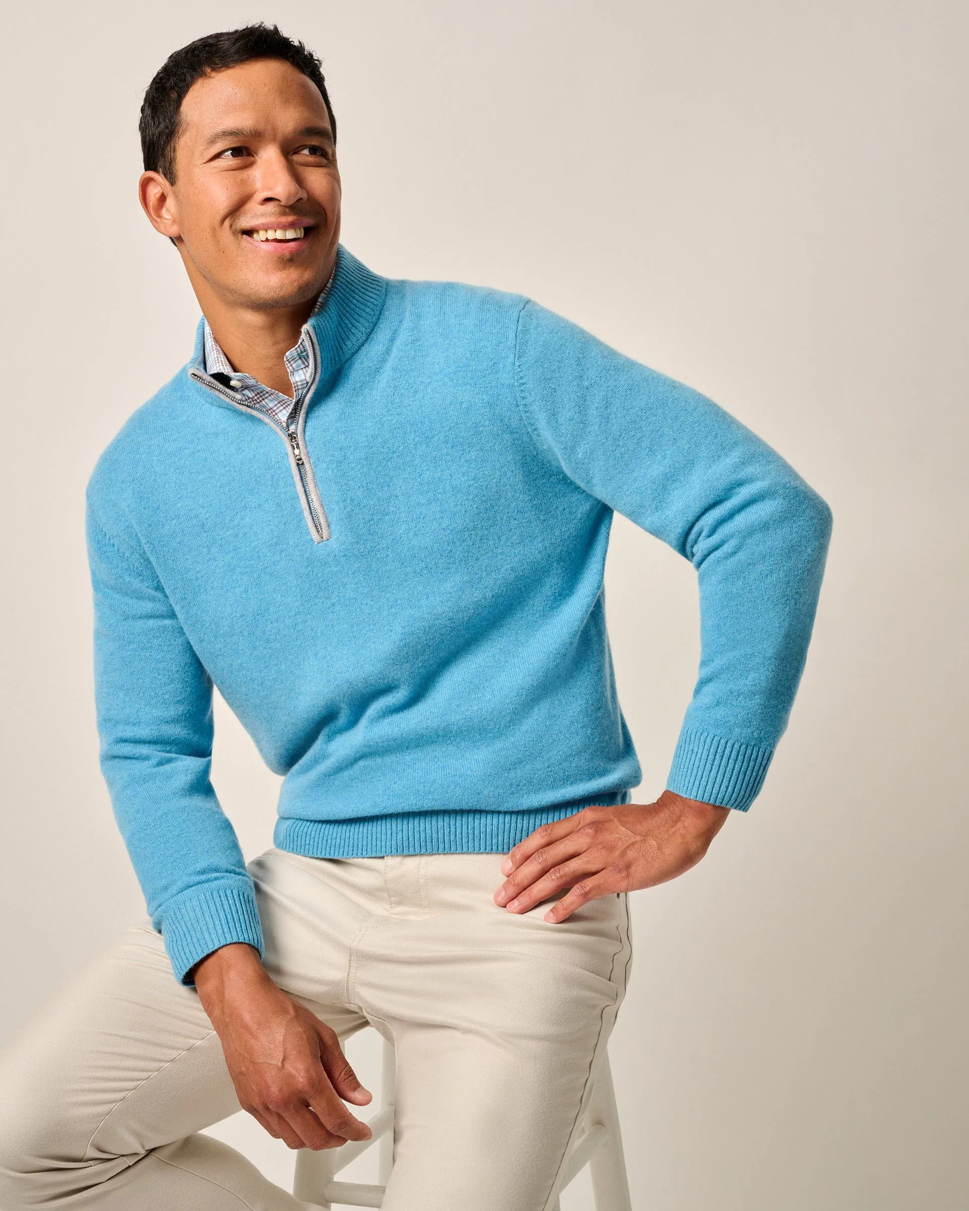Mayfair Cashmere Quarter Zip Sweater