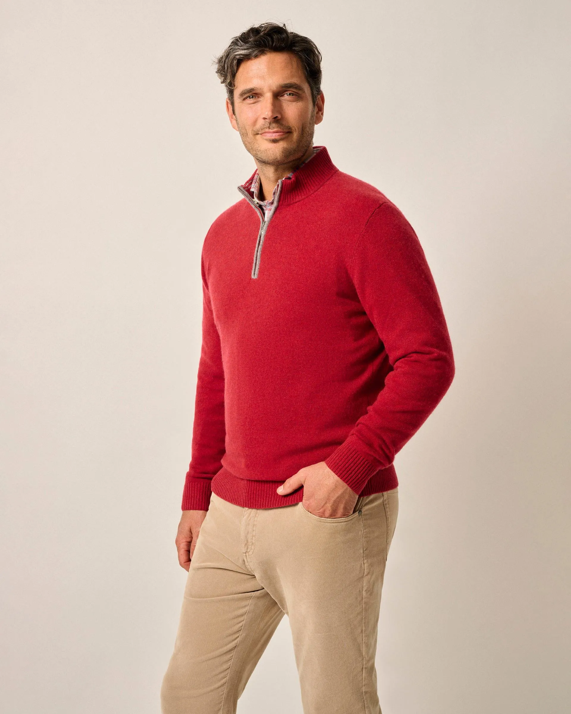 Mayfair Cashmere Quarter Zip Sweater
