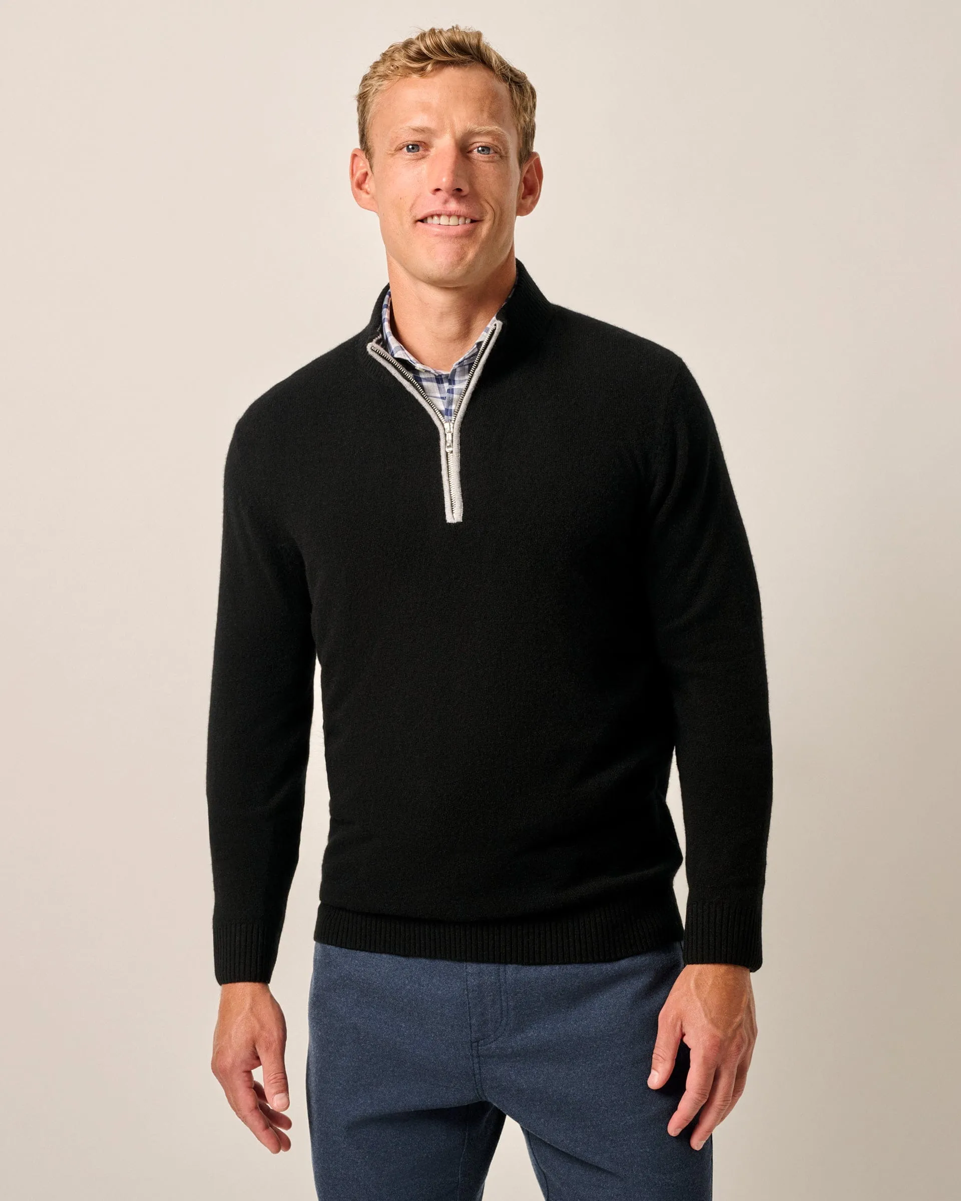 Mayfair Cashmere Quarter Zip Sweater