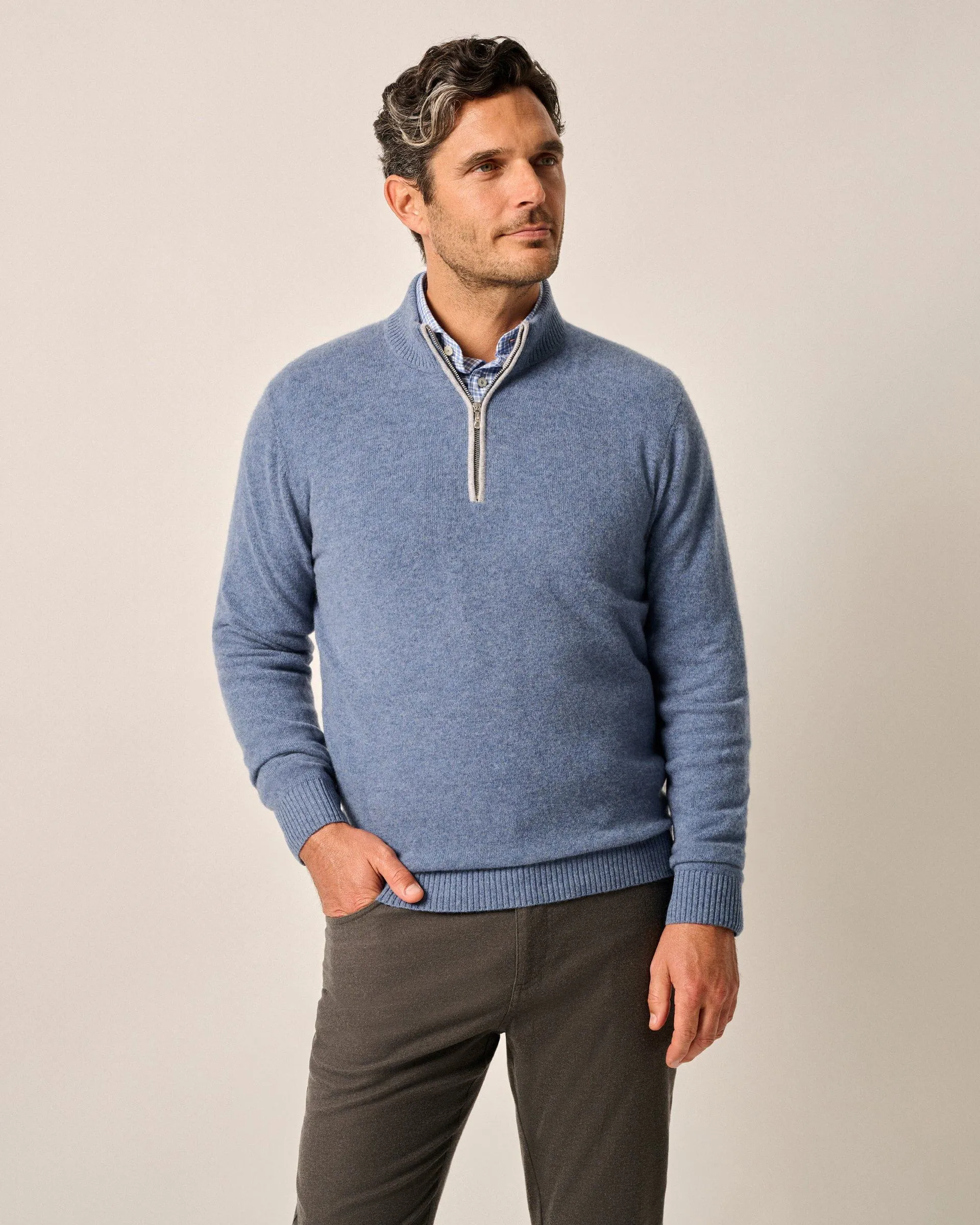 Mayfair Cashmere Quarter Zip Sweater