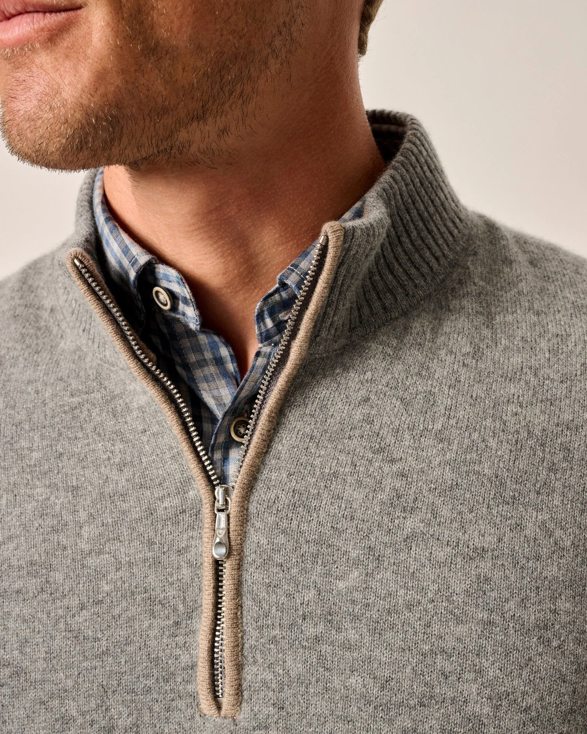 Mayfair Cashmere Quarter Zip Sweater