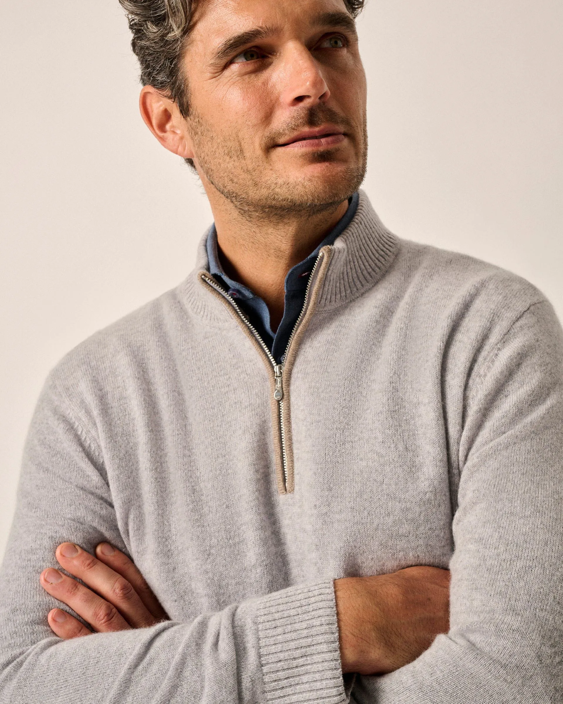 Mayfair Cashmere Quarter Zip Sweater