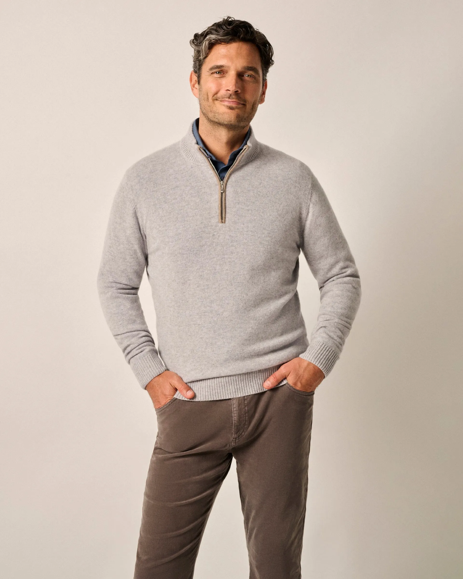 Mayfair Cashmere Quarter Zip Sweater