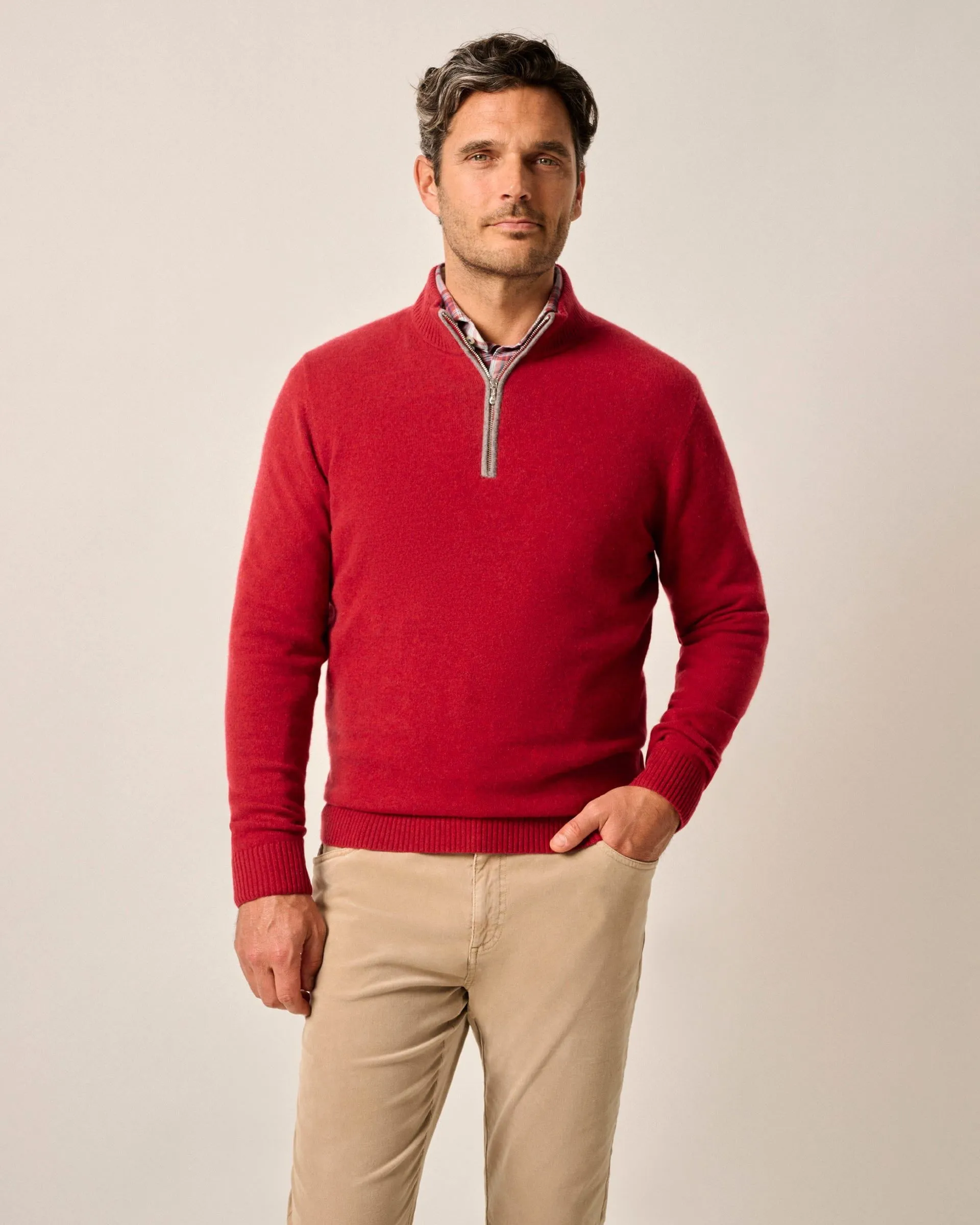 Mayfair Cashmere Quarter Zip Sweater