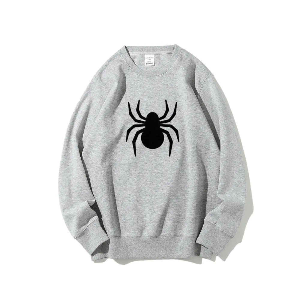 Mens Black Spider Graphic Sweatshirts