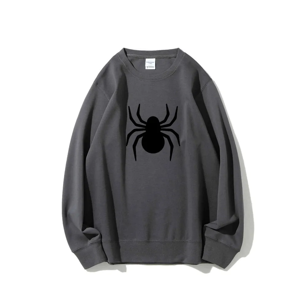 Mens Black Spider Graphic Sweatshirts