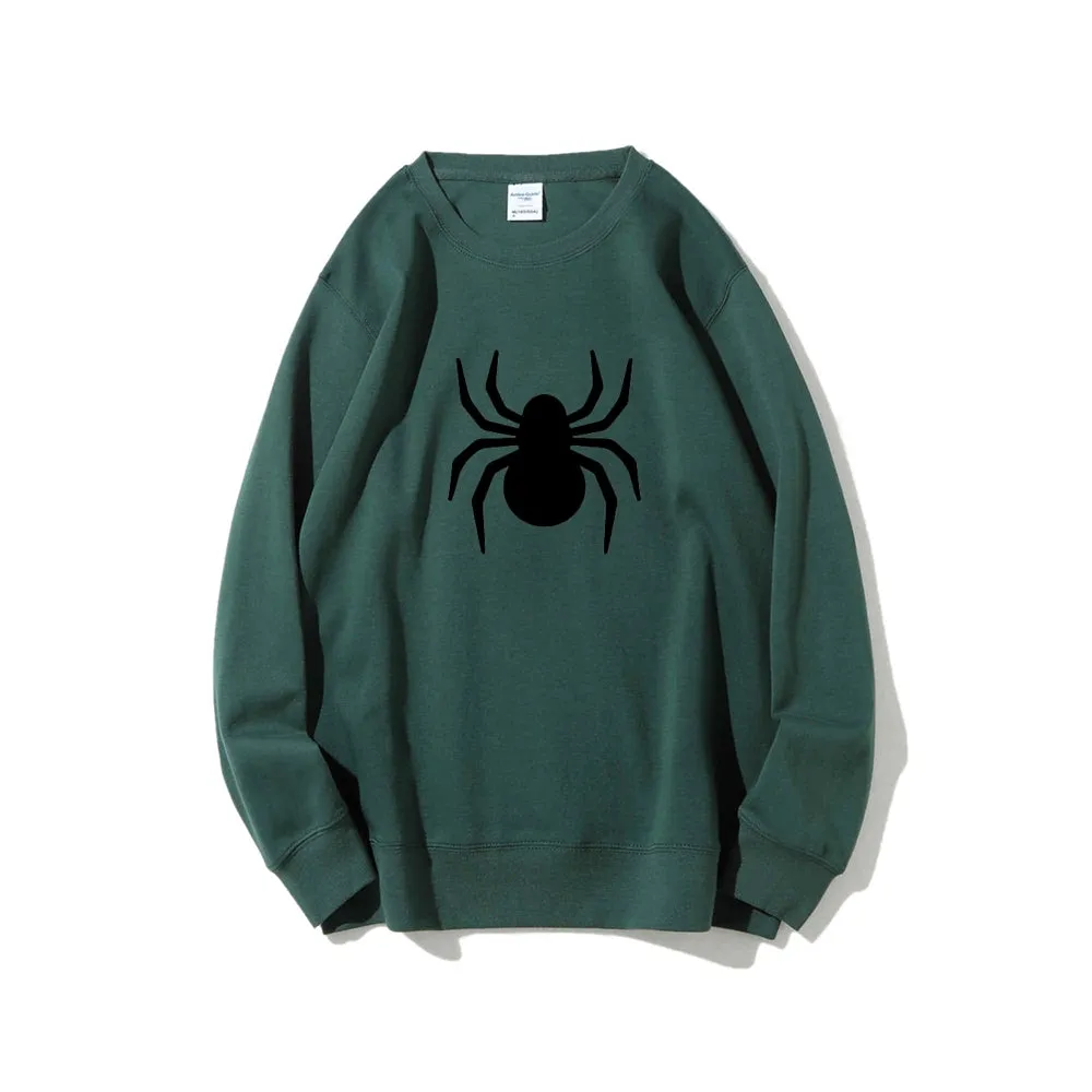 Mens Black Spider Graphic Sweatshirts