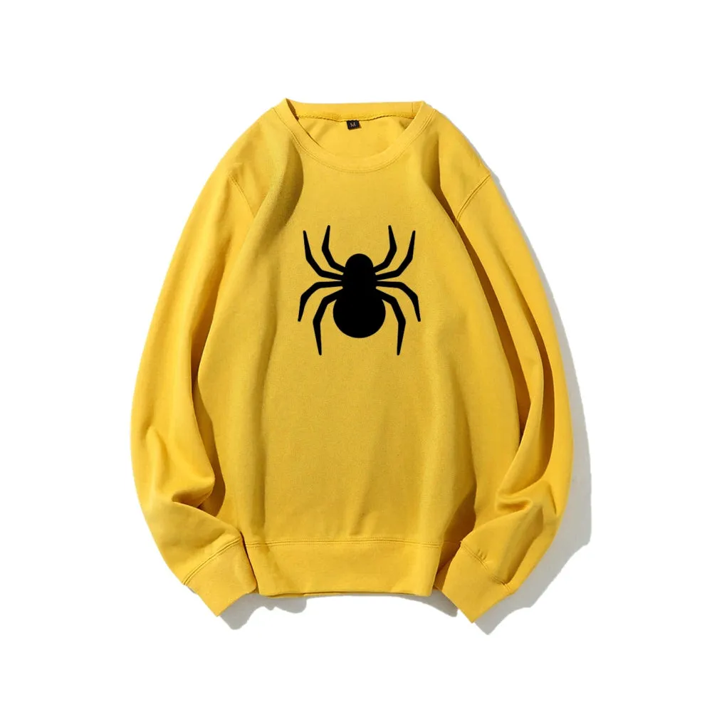 Mens Black Spider Graphic Sweatshirts