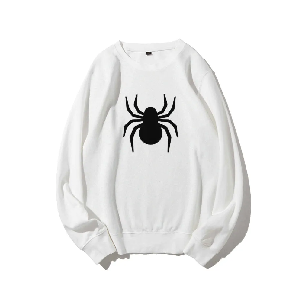 Mens Black Spider Graphic Sweatshirts