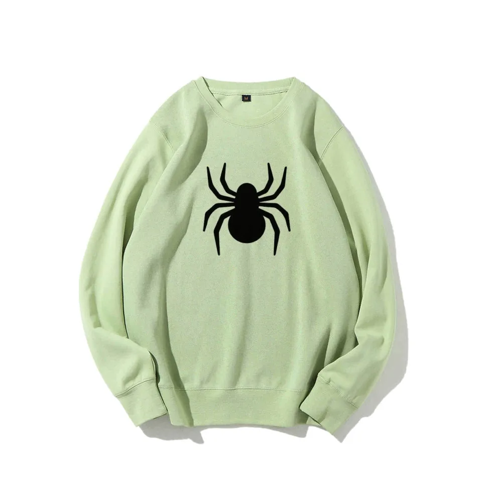 Mens Black Spider Graphic Sweatshirts