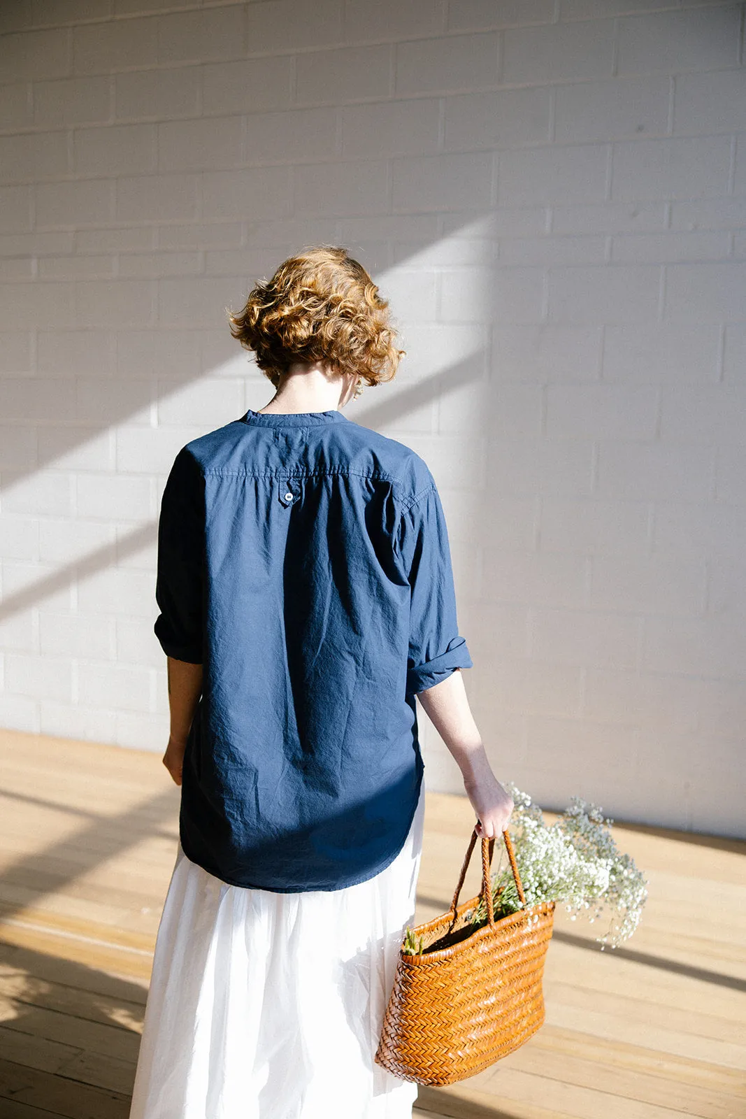 Metta - Italy Collarless Shirt - Cotton Poplin