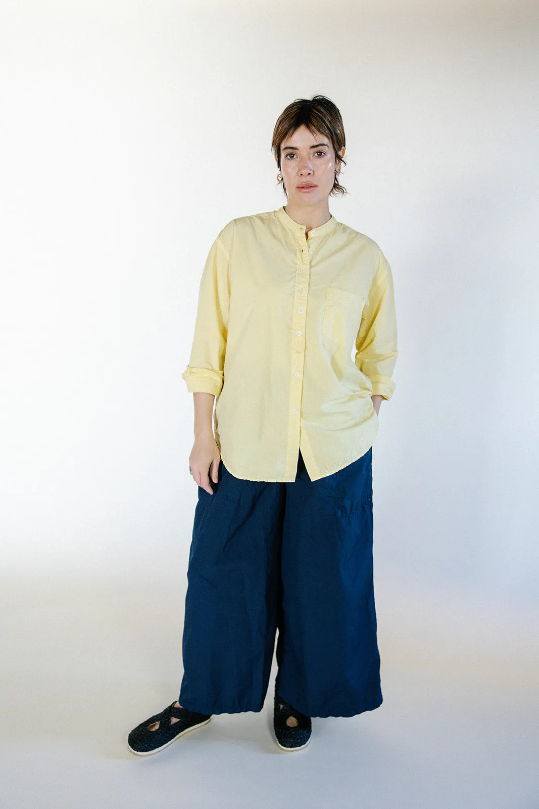 Metta - Italy Collarless Shirt - Cotton Poplin